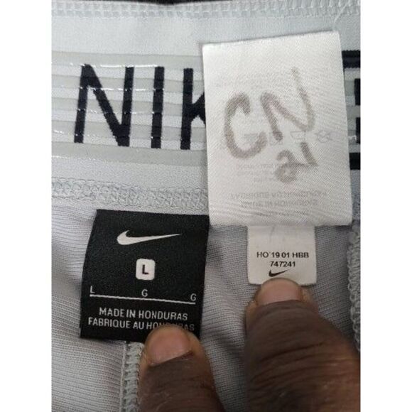 Nike Baseball Performance Pants Men Snap Sz L Gray Purple Collegiate Sportswear - Picture 8 of 8